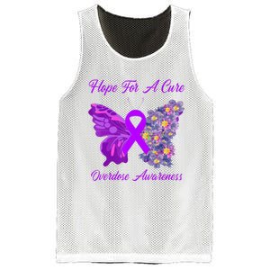 Butterfly Hope For A Cure Ribbon Opioid Overdose Awareness Mesh Reversible Basketball Jersey Tank