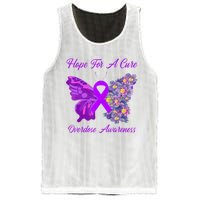 Butterfly Hope For A Cure Ribbon Opioid Overdose Awareness Mesh Reversible Basketball Jersey Tank