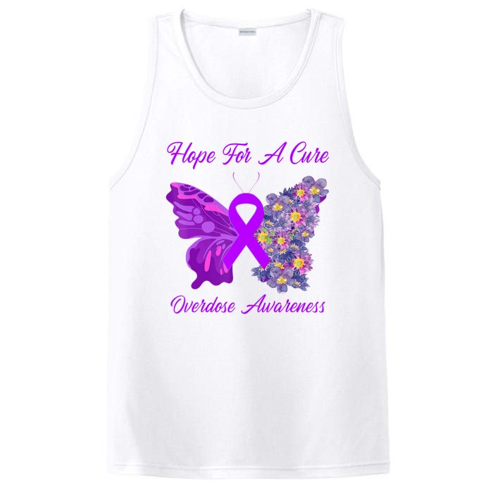 Butterfly Hope For A Cure Ribbon Opioid Overdose Awareness PosiCharge Competitor Tank