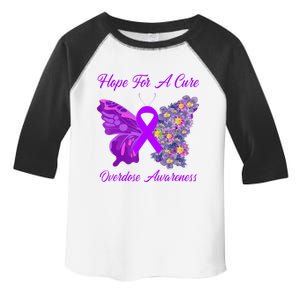 Butterfly Hope For A Cure Ribbon Opioid Overdose Awareness Toddler Fine Jersey T-Shirt