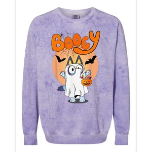 Booey Halloween Funny Spooky Season Colorblast Crewneck Sweatshirt