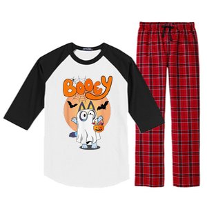 Booey Halloween Funny Spooky Season Raglan Sleeve Pajama Set