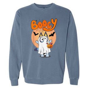 Booey Halloween Funny Spooky Season Garment-Dyed Sweatshirt