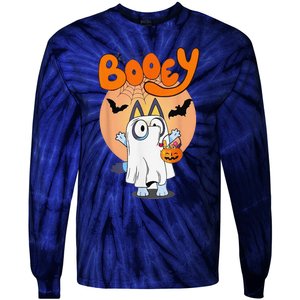 Booey Halloween Funny Spooky Season Tie-Dye Long Sleeve Shirt