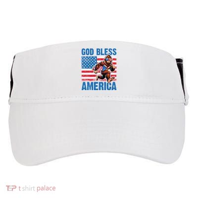 Bigfoot Holding Firework God Bless America Adult Drive Performance Visor