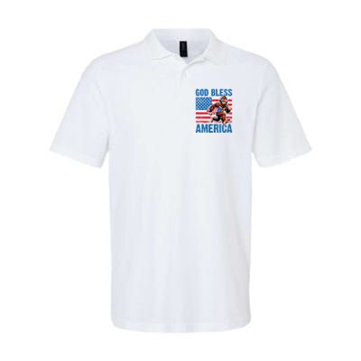 Bigfoot Holding Firework God Bless America Polo