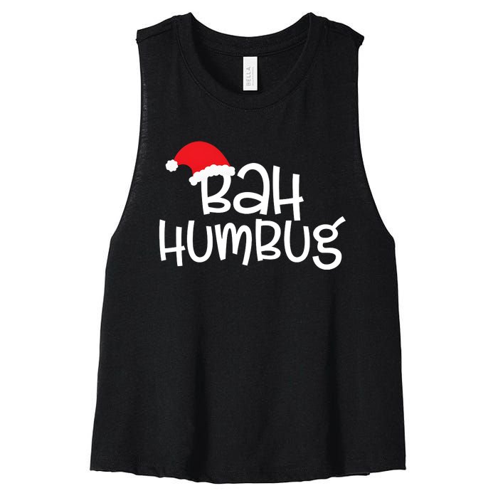 Bah Humbug Funny Christmas Sayings Women's Racerback Cropped Tank