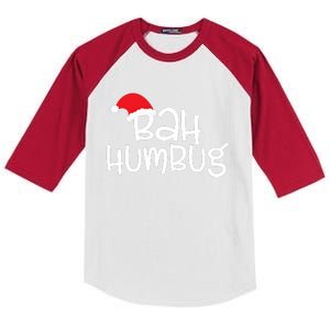 Bah Humbug Funny Christmas Sayings Kids Colorblock Raglan Jersey