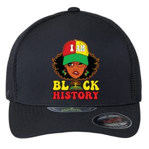 Black History For Women I Am Black History Month Flexfit Unipanel Trucker Cap