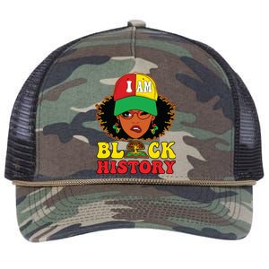 Black History For Women I Am Black History Month Retro Rope Trucker Hat Cap