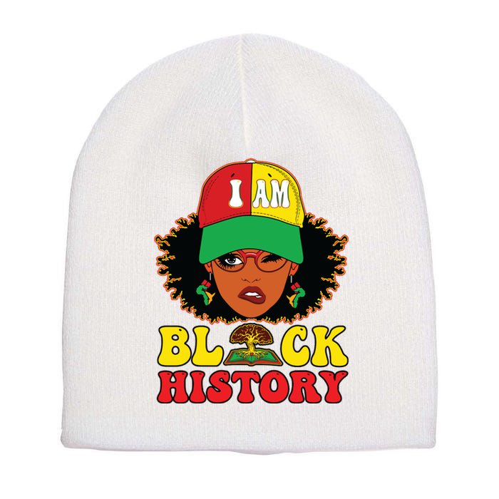 Black History For Women I Am Black History Month Short Acrylic Beanie