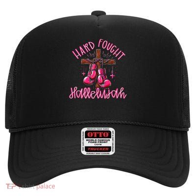 Brandon Hard Fought Hallelujah Praise Jesus High Crown Mesh Back Trucker Hat