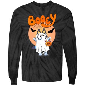 Booey Halloween Funny Spooky Season Tie-Dye Long Sleeve Shirt