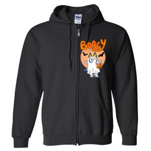 Booey Halloween Funny Spooky Season Full Zip Hoodie