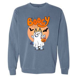 Booey Halloween Funny Spooky Season Garment-Dyed Sweatshirt