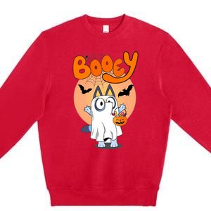 Booey Halloween Funny Spooky Season Premium Crewneck Sweatshirt