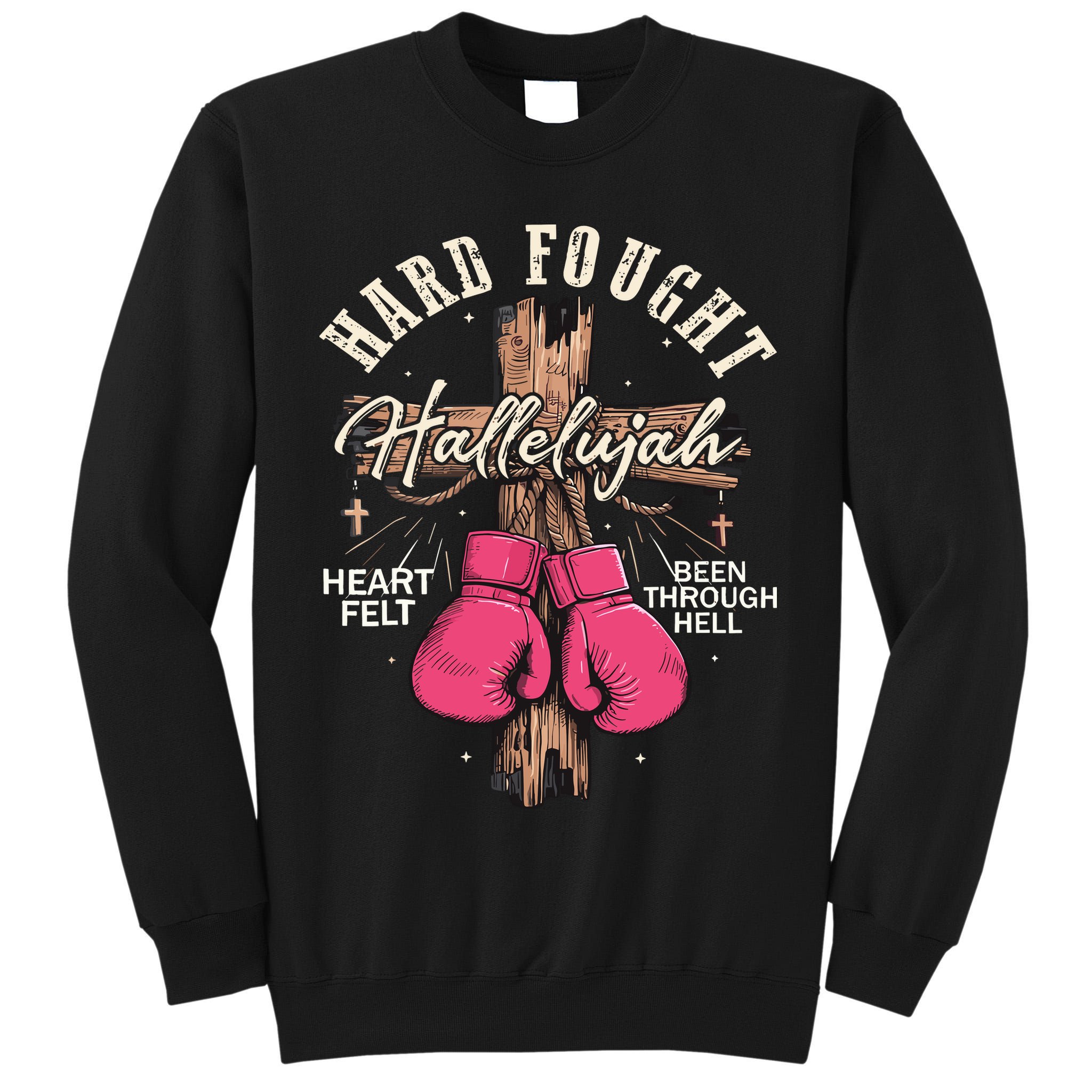 Brandon Hard Fought Hallelujah Praise Jesus Tall Sweatshirt