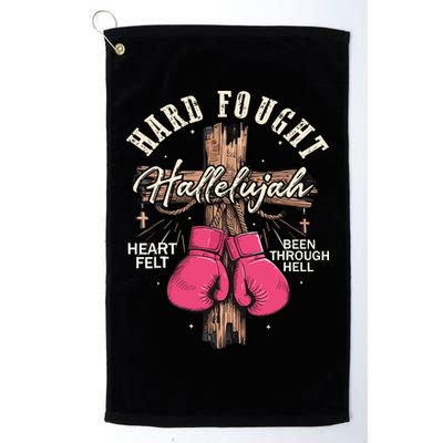 Brandon Hard Fought Hallelujah Praise Jesus Golf Towel