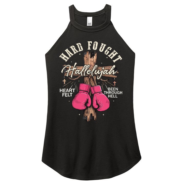 Brandon Hard Fought Hallelujah Praise Jesus Women's Perfect Tri Rocker Tank
