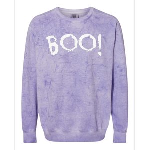 Boo Halloween Funny Spooky Colorblast Crewneck Sweatshirt