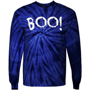 Boo Halloween Funny Spooky Tie-Dye Long Sleeve Shirt