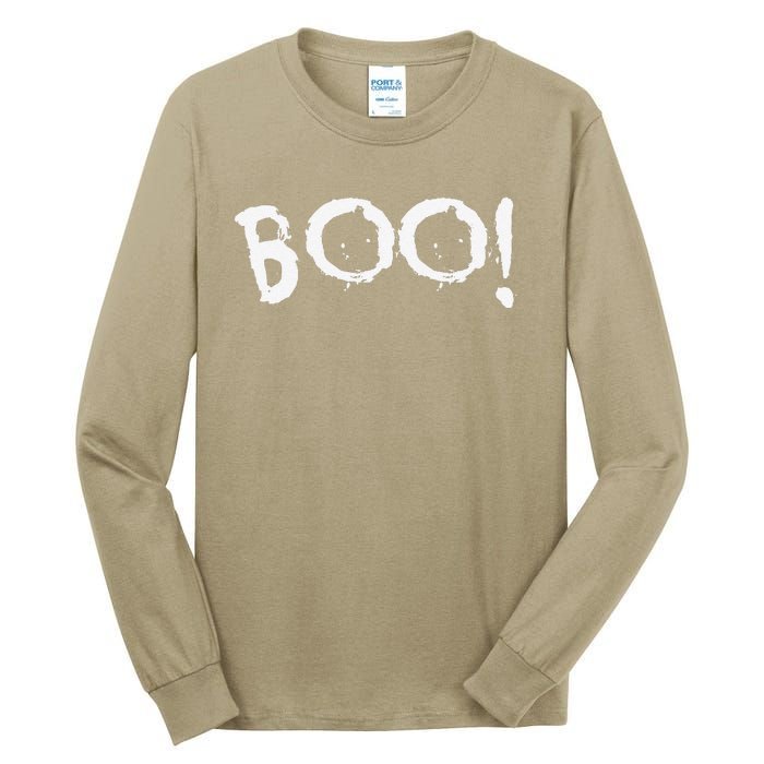 Boo Halloween Funny Spooky Tall Long Sleeve T-Shirt