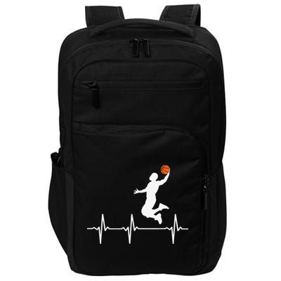Basketball Heartbeat funny mother's day Impact Tech Backpack