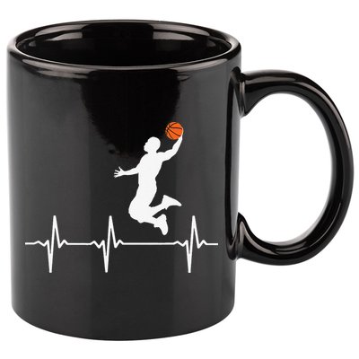 Basketball Heartbeat funny mother's day 11oz C Handle Ceramic Mug