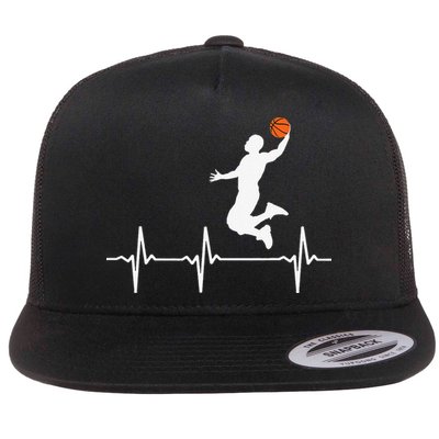 Basketball Heartbeat funny mother's day Flatbill Hat