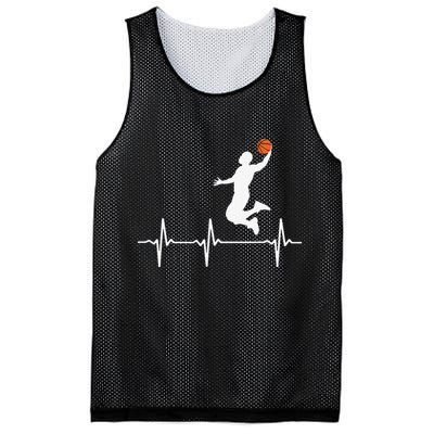 Basketball Heartbeat funny mother's day Mesh Reversible Basketball Jersey Tank