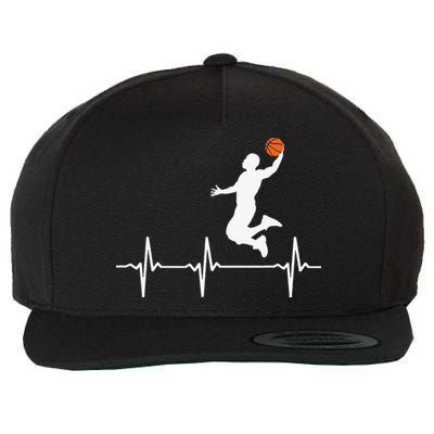 Basketball Heartbeat funny mother's day Wool Snapback Cap