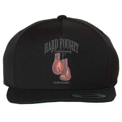 Brandon Hard Fought Hallelujah Praise Jesus Lake Merch Wool Snapback Cap