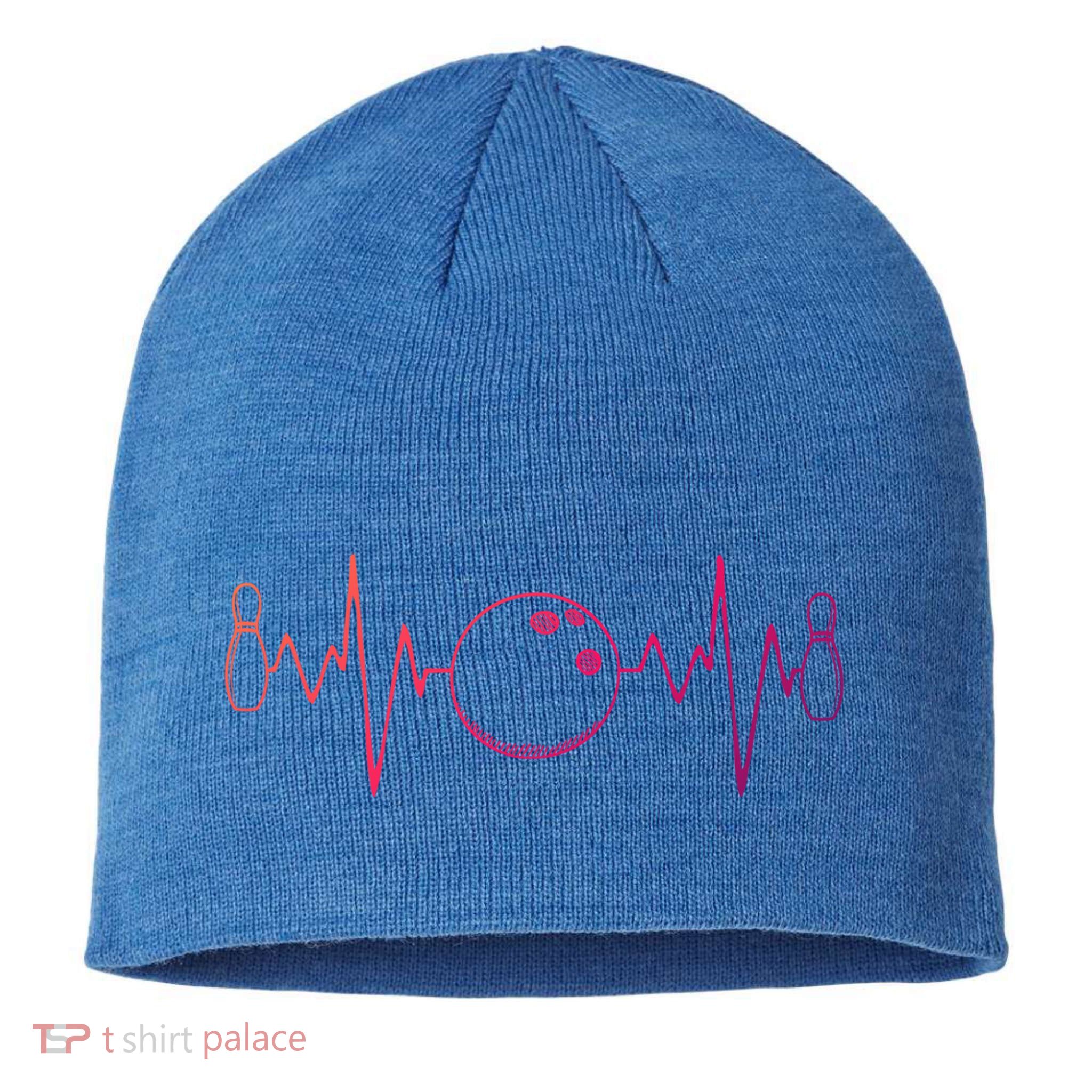 Bowling Heartbeagift Funny Bowling Bowling Meaningful Funny Gift League Gift Sustainable Beanie