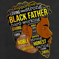Best Happy Father’s Day Black Father King Afro African Man 7 Panel Mesh Trucker Snapback Hat