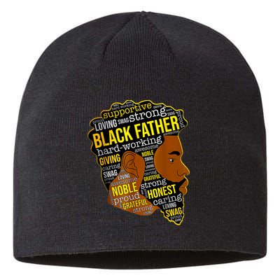 Best Happy Father’s Day Black Father King Afro African Man Sustainable Beanie