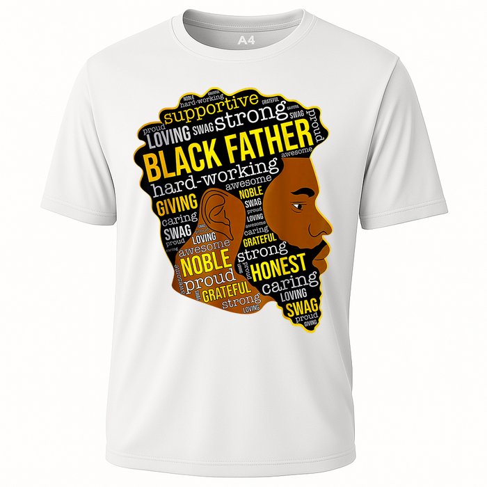 Best Happy Father’s Day Black Father King Afro African Man Cooling Performance Crew T-Shirt