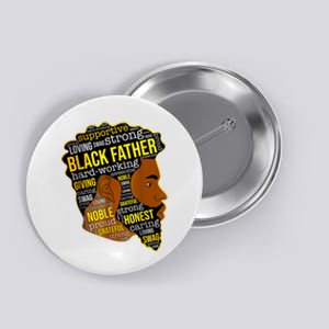 Best Happy Father’s Day Black Father King Afro African Man Button