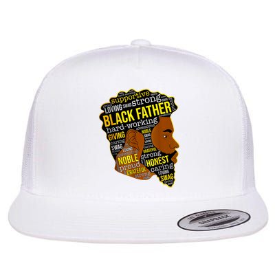 Best Happy Father’s Day Black Father King Afro African Man Flatbill Hat