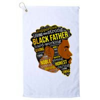 Best Happy Father’s Day Black Father King Afro African Man Platinum Collection Golf Towel