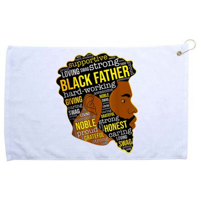 Best Happy Father’s Day Black Father King Afro African Man Grommeted Golf Towel