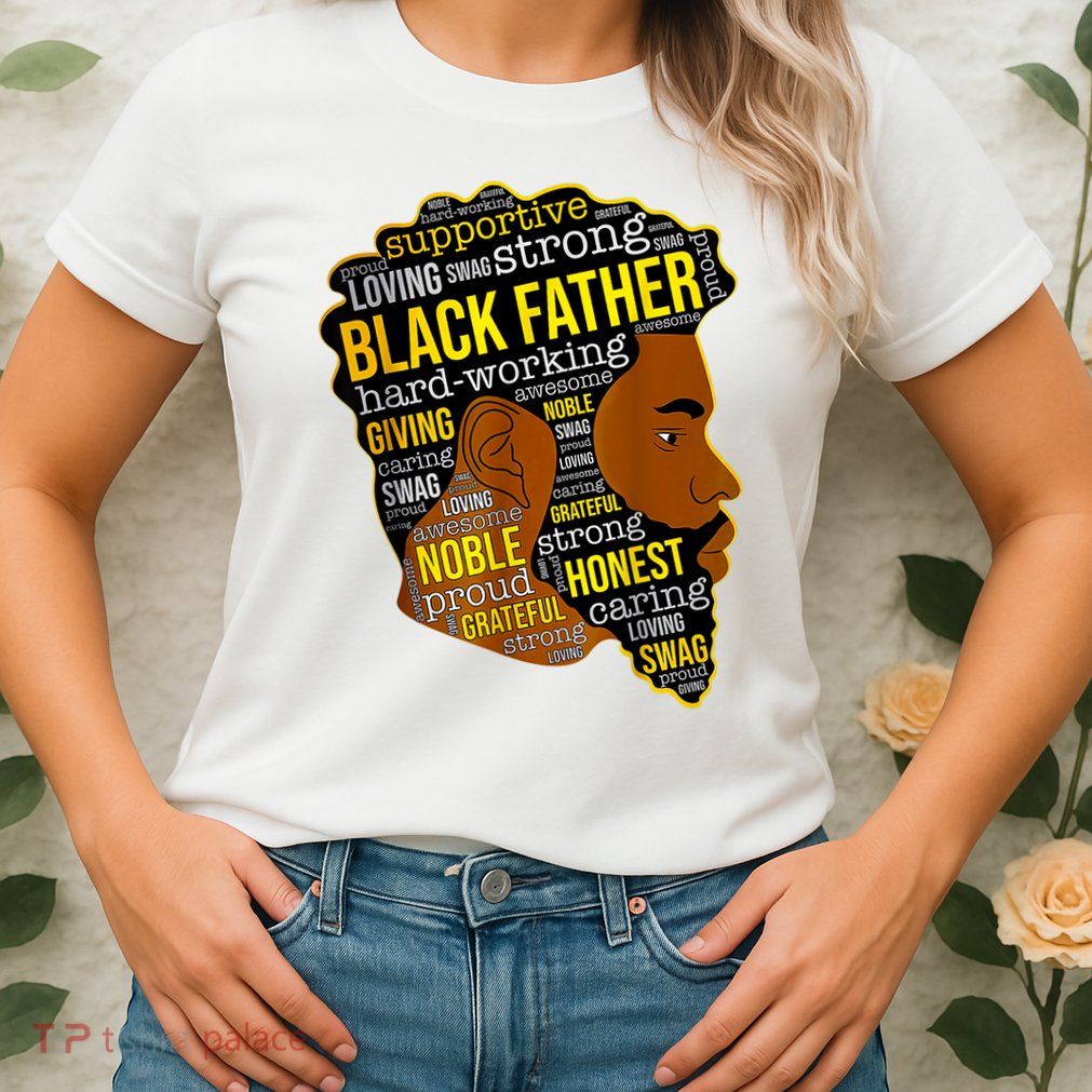 Best Happy Father’s Day Black Father King Afro African Man Womens T-Shirt