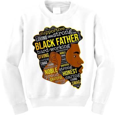 Best Happy Father’s Day Black Father King Afro African Man Kids Sweatshirt
