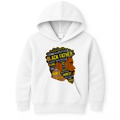 Best Happy Father’s Day Black Father King Afro African Man Kids Hoodie