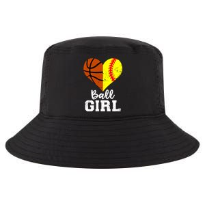 Ball Heart Funny Softball Basketball Gift Cool Comfort Performance Bucket Hat