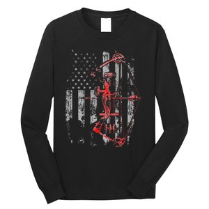 Bow Hunting Flag Archery Long Sleeve Shirt