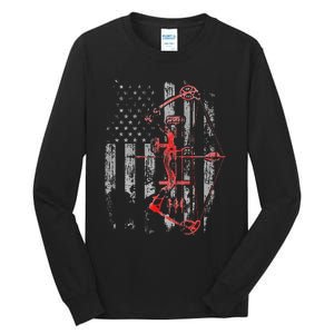 Bow Hunting Flag Archery Tall Long Sleeve T-Shirt