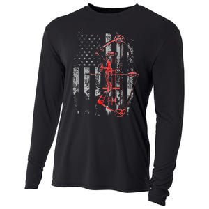 Bow Hunting Flag Archery Cooling Performance Long Sleeve Crew