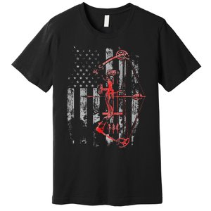 Bow Hunting Flag Archery Premium T-Shirt