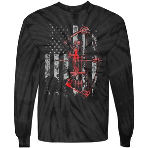 Bow Hunting Flag Archery Tie-Dye Long Sleeve Shirt