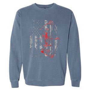 Bow Hunting Flag Archery Garment-Dyed Sweatshirt